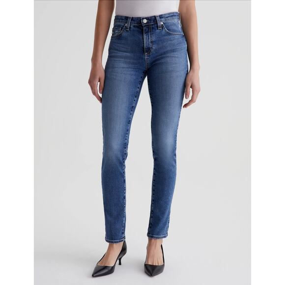 AG Adriano Medium Wash Whiskered Prima Cigarette Leg Jeans 30 - Picture 2 of 14